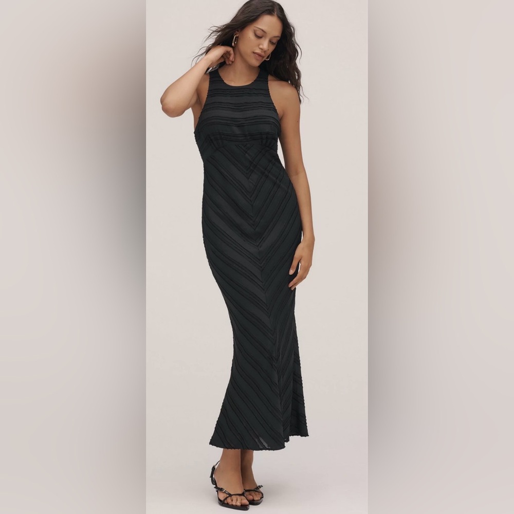 Anthropologie Maeve Textured Midi/Maxi Dress